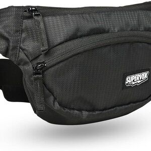 Stylish Unisex Black Fanny Pack - Lightweight Water-Resistant Crossbody Bag